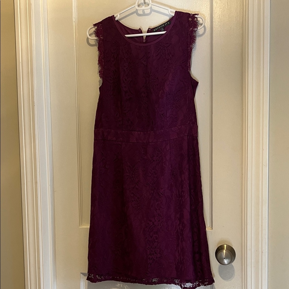 Brixon Ivy Deep Purple Lace Dress size M